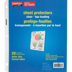 Sheet Protectors|Staples Standard Weight Sheet Protectors, Clear, 25/Box (10523-US)