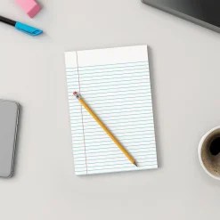 Notepads|Staples ® Steno Pads, 6'' x 9'', Narrow Ruled, 100 Sheets/Pad, 4 Pads/Pack (28046)