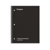 Subject Notebooks|Staples 1-Subject Notebook, 8.5" x 10.5", College Ruled, 70 Sheets, Black, 3/Pack (ST58373)