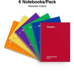 Notebooks|Staples 1-Subject Notebooks, 8