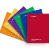 Subject Notebooks|Staples 1-Subject Notebooks, 8" x 10.5", College Ruled, 70 Sheets, Assorted Colors, 6/Pack (ST58376C)