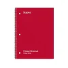 Subject Notebooks|Staples ® 3-Subject Subject Notebooks, 8.5" x 11", College Ruled, 150 Sheets, Assorted (27524M)