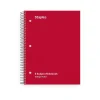 Subject Notebooks|Staples ® 5-Subject Subject Notebooks, 8.5" x 11", College Ruled, 200 Sheets, Assorted (10467M-CC)