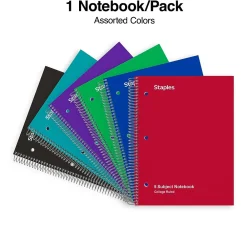 Subject Notebooks|Staples ® 5-Subject Subject Notebooks, 8.5