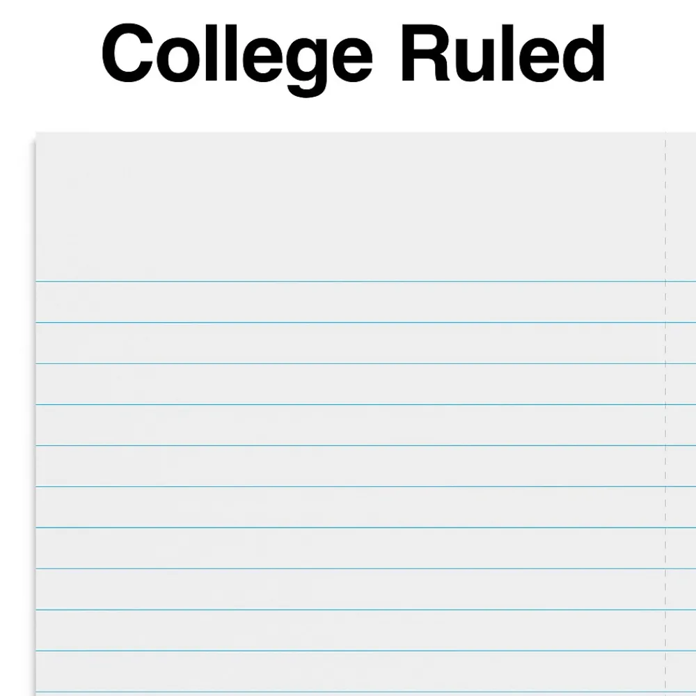 Subject Notebooks|Staples ® 1-Subject Subject Notebooks, 5" x 7", College Ruled, 100 Sheets, Assorted (83357)