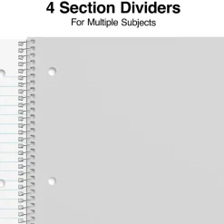 Subject Notebooks|Staples ® 5-Subject Subject Notebooks, 8