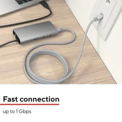 Staples TECH 50' Cat-6 Ethernet Cable, Male to Male, Gray (ST62447)