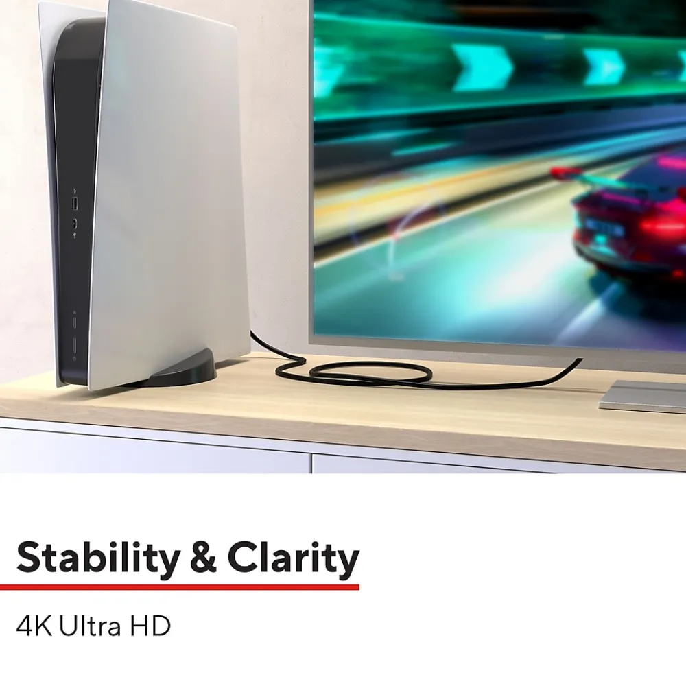 Staples TECH 8 ft. HDMI to HDMI Audio/Video Cable, Male to Male, Black (ST62467)