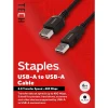 Staples TECH 6 ft. USB-A to USB-A Cable, Male to Male, Black (ST62439)