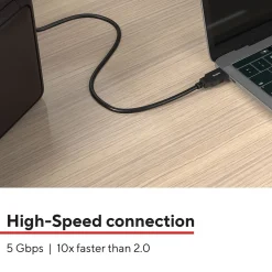 Staples TECH 6 ft. USB-A to USB-A Cable, Male to Male, Black (ST62442)