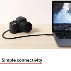 Staples TECH 3.3 ft. USB-C to Micro USB Type-B Audio/Video Cable, Male to Male, Black (ST62445)