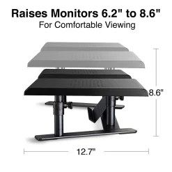Staples TECH Adjustable Dual Monitor Stands, Up to 24