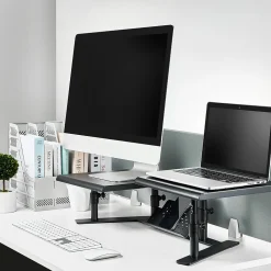 Staples TECH Adjustable Dual Monitor Stands, Up to 24