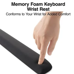 Hot Staples TECH Foam Non-Skid Wrist Rests, Black (ST61827)
