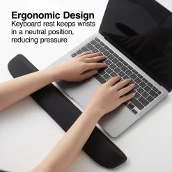 Hot Staples TECH Foam Non-Skid Wrist Rests, Black (ST61827)