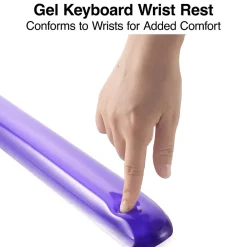 Online Staples TECH Gel Non-Skid Wrist Rest, Crystal (79039) Purple