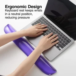 Online Staples TECH Gel Non-Skid Wrist Rest, Crystal (79039) Purple