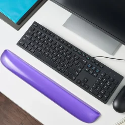 Online Staples TECH Gel Non-Skid Wrist Rest, Crystal (79039) Purple