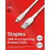 Lightning to USB-A Charging Cable, 6.6 ft., White (ST62331)<Staples TECH