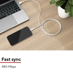 Lightning to USB-A Charging Cable, 3.3 ft., White (ST62329)<Staples TECH Clearance