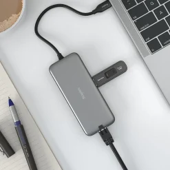 Staples TECH 8-Port Hub, Gray (ST62383)