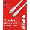 USB-C to USB-C Charging Cable, 6.5 ft., White, 5/Pack (ST62315)<Staples TECH Clearance