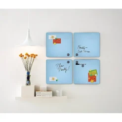 Dry Erase*Staples Tin Square Frameless Dry-Erase Whiteboard, Assorted Colors, 1' x 1' (28225-US)