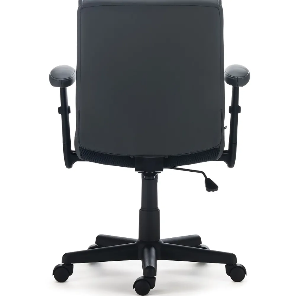 Office Chairs*Staples Traymore Ergonomic Faux Leather Swivel Computer and Desk Chair, (53246) Gray