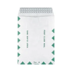 New Staples Tyvek EasyClose Catalog Envelopes, 9"L x 12"H, White with Green Diamond Border, 100/Box (SPL17167)