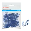 Clips & Fasteners|Staples ® Vinyl-Coated Paper Clips, Blue, #1, 100/Pk