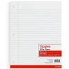 Filler Paper|Staples ® Wide Ruled Filler Paper, 8" x 10.5", White, 120 Sheets/Pack (ST37426D)