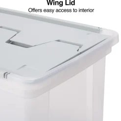 File Storage|Staples Wing Lid File Totes, Letter Size, Clear (140166/139585)