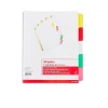 Dividers|Staples Write-On Dividers, 5-Tab, Assorted Colors, 4/Pack (13509/23176)