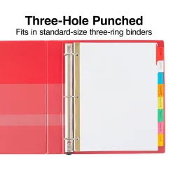 Dividers|Staples Write-On Dividers, 8-Tab, Assorted Color s, 4/Pack (13511/23179)
