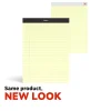 Notepads|Staples Writing Pad, 8.5" x 11.75", Wide Ruled, Canary, 50 Sheets/Pad (40066)
