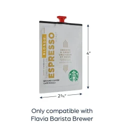 Starbucks Blonde Espresso Coffee Verisimo Freshpack, Espresso Roast, 72/Carton (MDR00219)