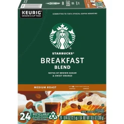 Starbucks Breakfast Blend Coffee Keurig® K-Cup® Pods, Medium Roast, 96/Box (SBK18995CT)