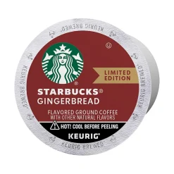 Starbucks Gingerbread Coffee Keurig K-Cup Pods, Light Roast, 22/Box (12449103)