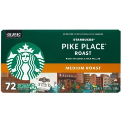 Starbucks Pike Place K-Cup Pods, Medium Roast, 72/Box (220-02158)