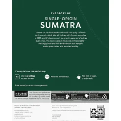 Starbucks Sumatra Coffee Keurig® K-Cup® Pods, Dark Roast, 96/Box (SBK22964CT)