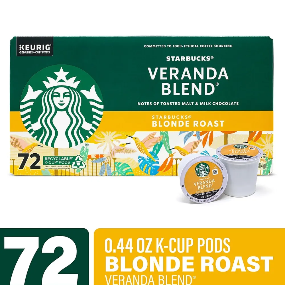 Starbucks Veranda Blend K-Cup Pods, Light Roast, 72/Box (220-02161)