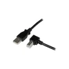 StarTech 9.84' A to Right Angle B USB Cable, Black