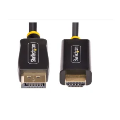 StarTech 10' Active DisplayPort to HDMI Adapter Cable, Male to Male, Black (10F-DP-HDMI-4K60-HDR)