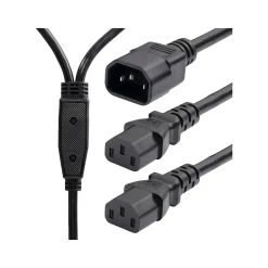 StarTech 6' C14 to C13/C13 Power Cable, Male to Female/Female, Black (8723-8600-POWER-CORD)