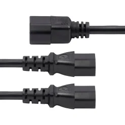StarTech 6' C14 to C13/C13 Power Cable, Male to Female/Female, Black (8723-8600-POWER-CORD)