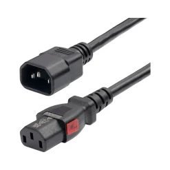 StarTech 10' C14 to Locking C13 Power Cable, Male to Female, Black (87L3-8A00-POWER-CORD)