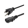StarTech 10' Computer Power Cord, NEMA 5-15P toC13, Male to Female, Black, 10/Pack (PXT1011010PK)