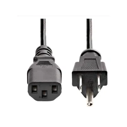 StarTech 10' Computer Power Cord, NEMA 5-15P toC13, Male to Female, Black, 10/Pack (PXT1011010PK)