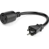 StarTech 1 ft. Power Adapter Cord, 1-Outlet, 12 AWG, Black (PAC520PLR1)