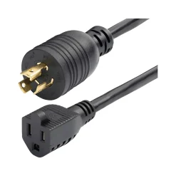 StarTech 1' NEMA L5-15P to NEMA 5-15R Power Cord, Male to Female, Black (W31C-4100-POWER-CORD)